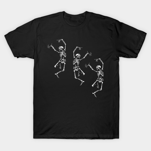 Dance with Death Skeleton Dancing II Halloween T-Shirt by Burblues